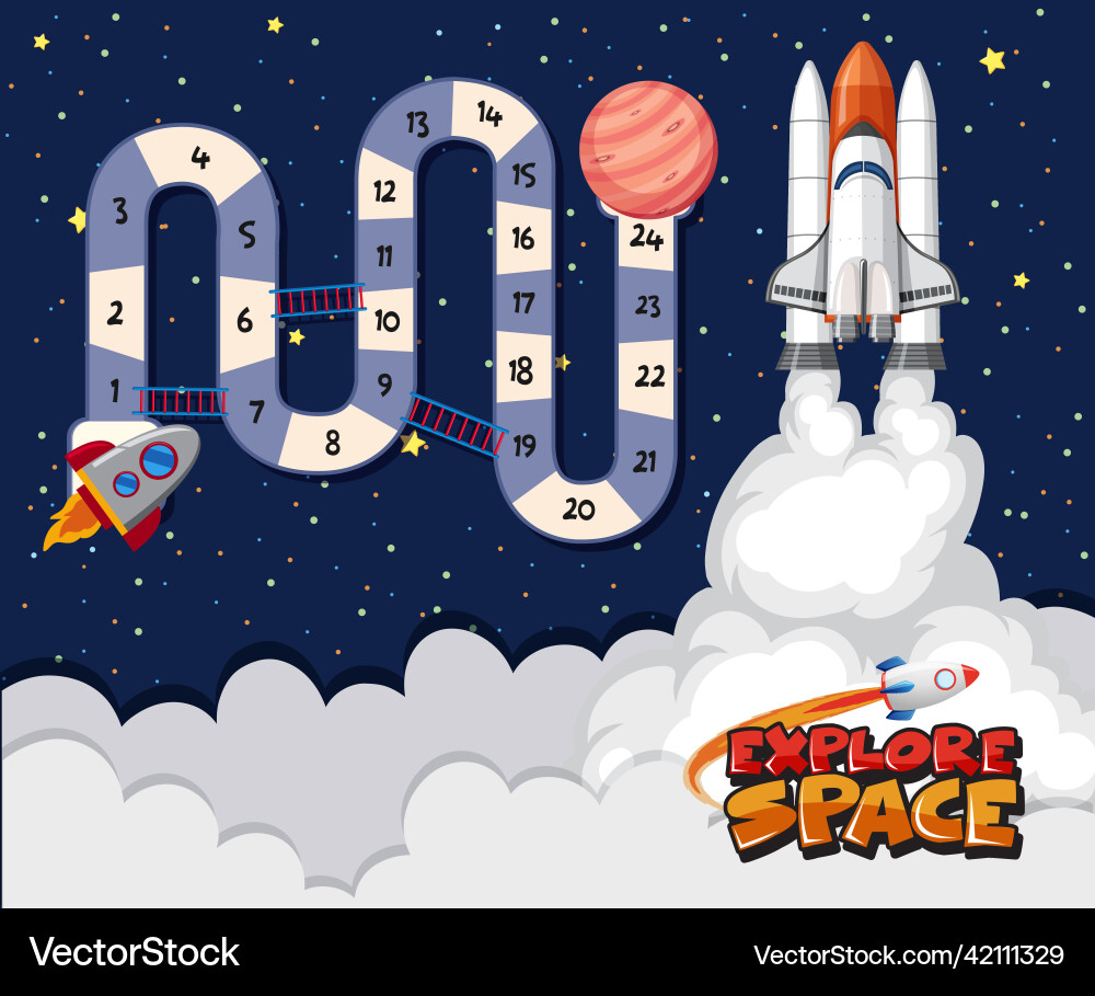 Game template with space theme background Game template with space theme background vector image