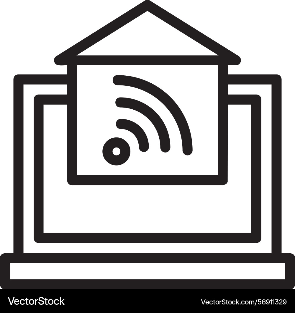 Home automation linear style icon design Vector Image