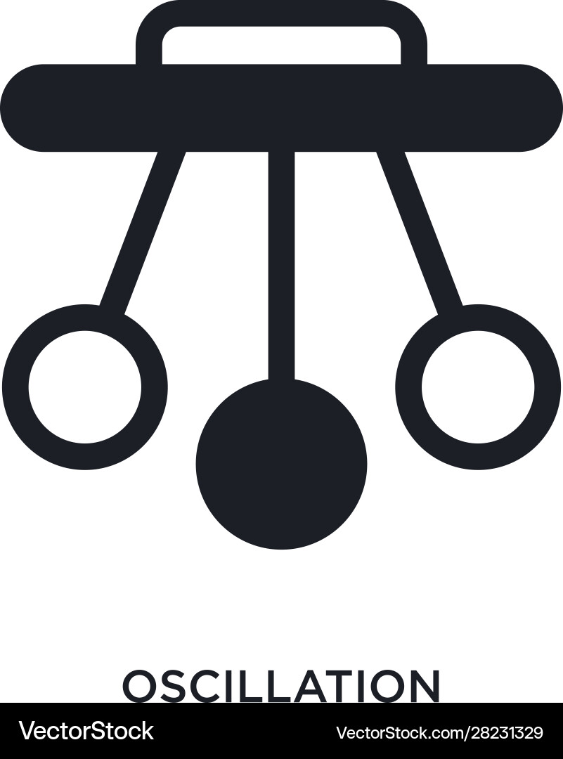 Oscillation isolated icon simple element from vector image