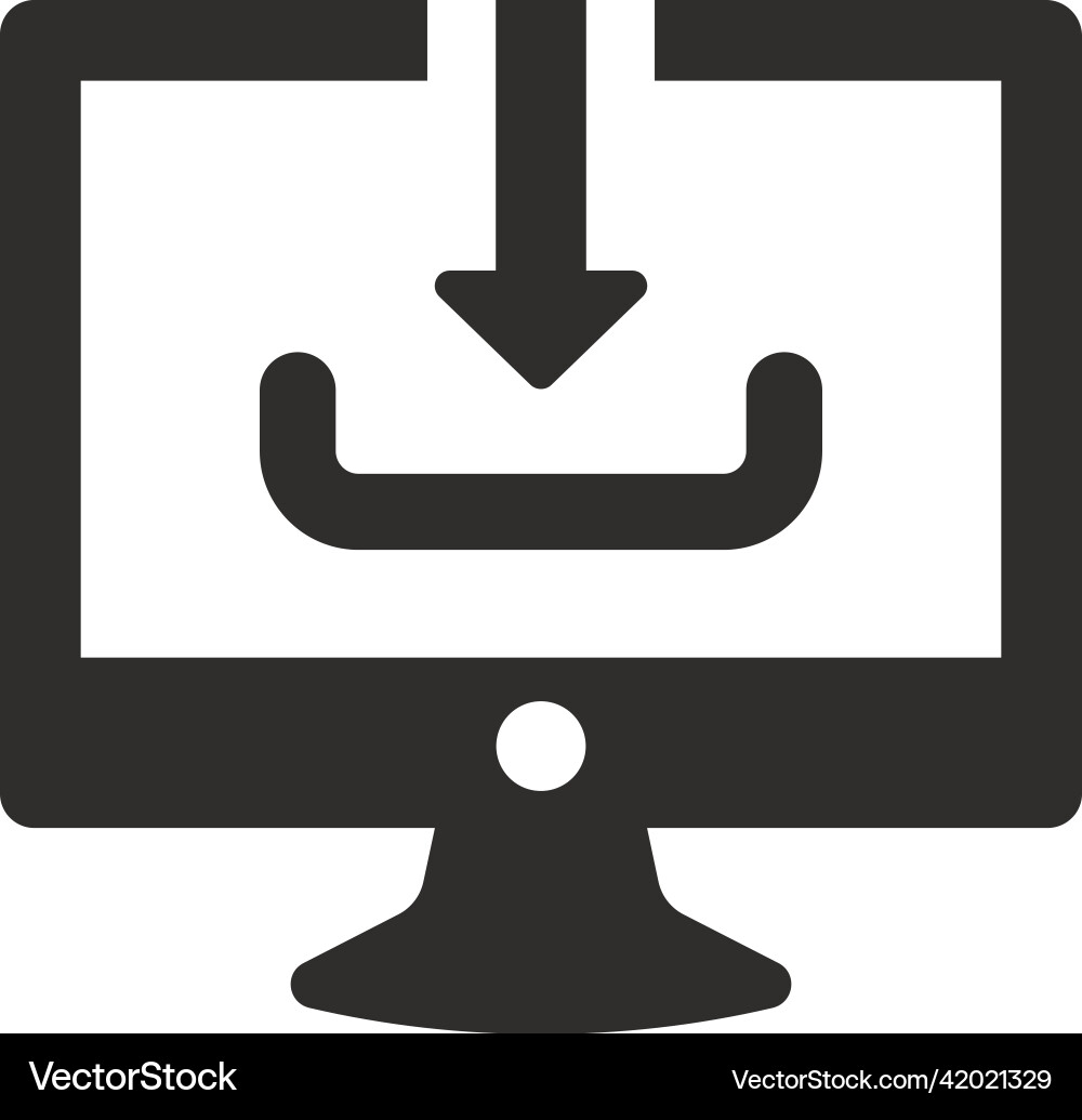 Software install icon on white background Vector Image