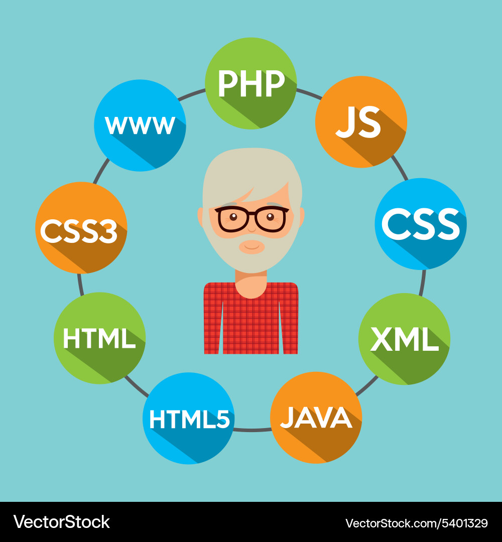 Software programmer vector image