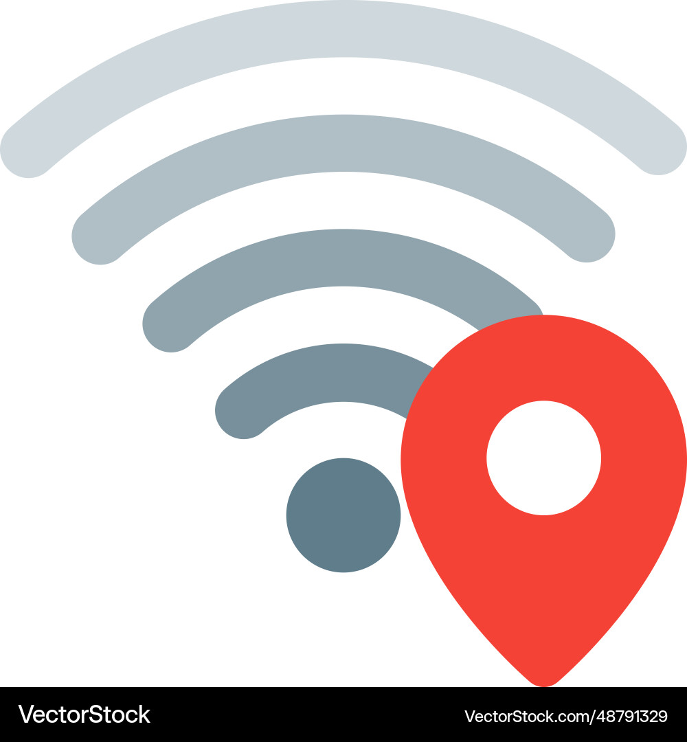 Tracking location easily with wireless connection vector image