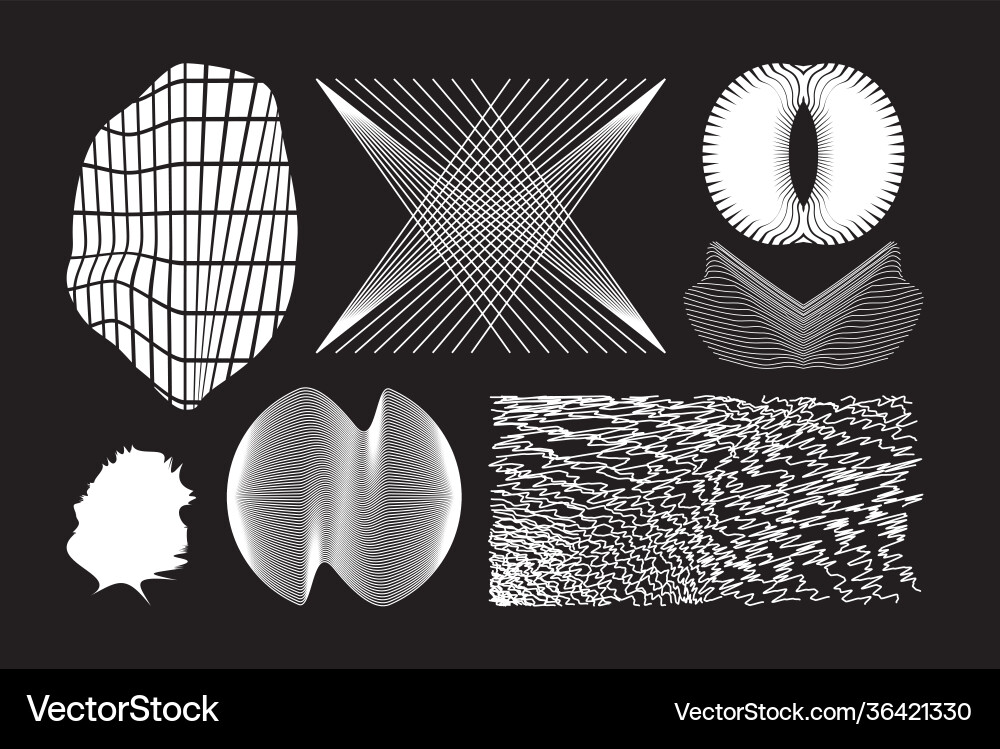 Abstract geometric shapes set transition effect Abstract geometric shapes set transition effect vector image
