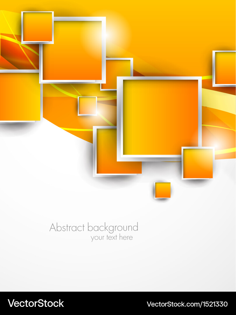 Abstract Orange Square Background vector image