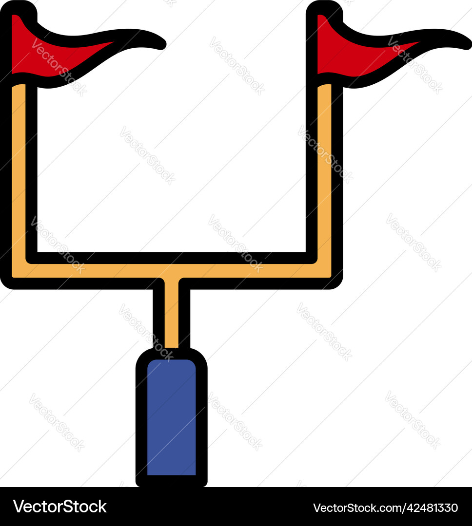 Amerikanische Fußball Tor Post Symbol Amerikanische Fußball Tor Post Symbol vektorbild