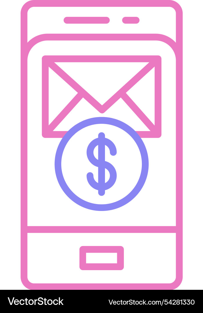 Blackmail line two colour icon Vector Image