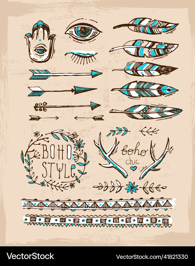 Boho Vector Image