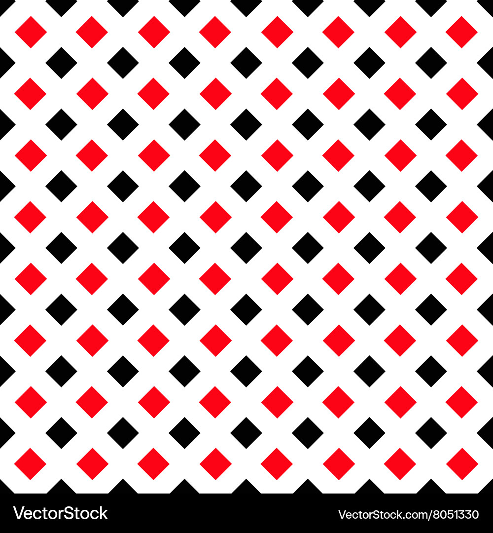 Bold Red and Black Square Pattern vector image
