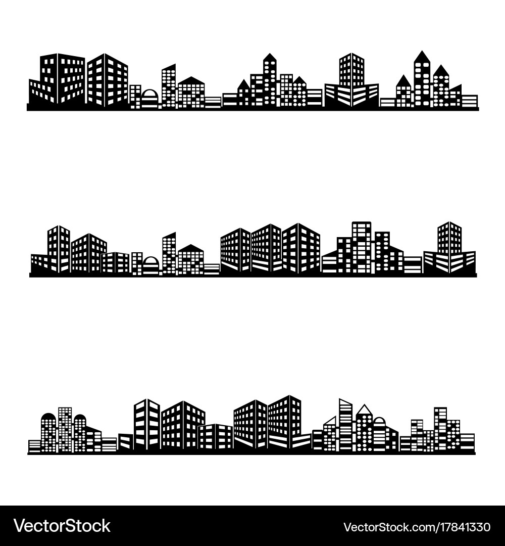 Building icon set vector image