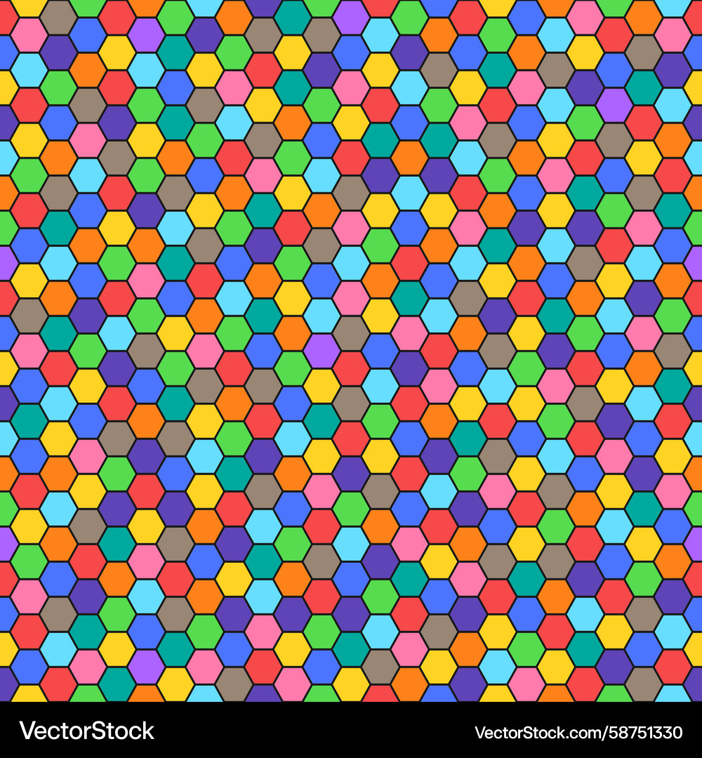 Colorful Hexagon Pattern Vector Image