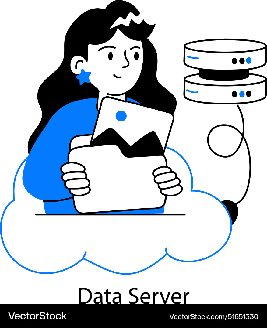 Data server Royalty Free Vector Image - VectorStock