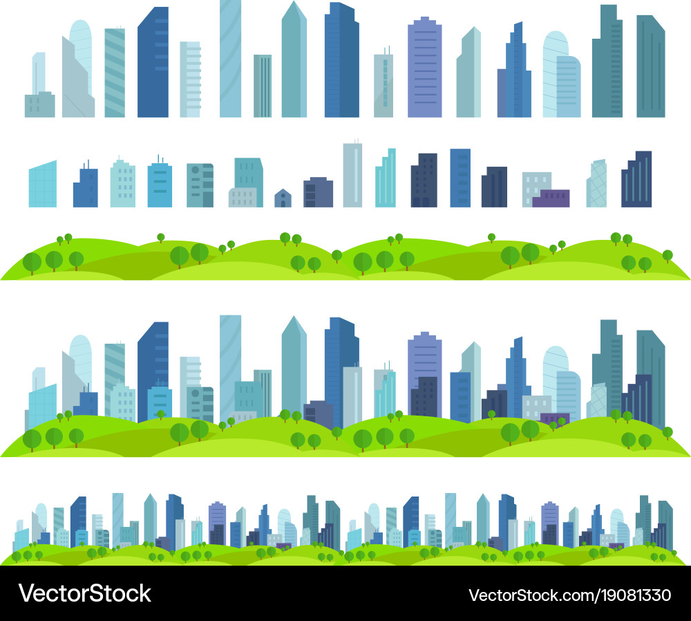 Futuristic Cityscape Parallax vector image