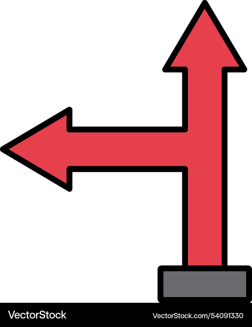 Go left line filled icon design Vector Image