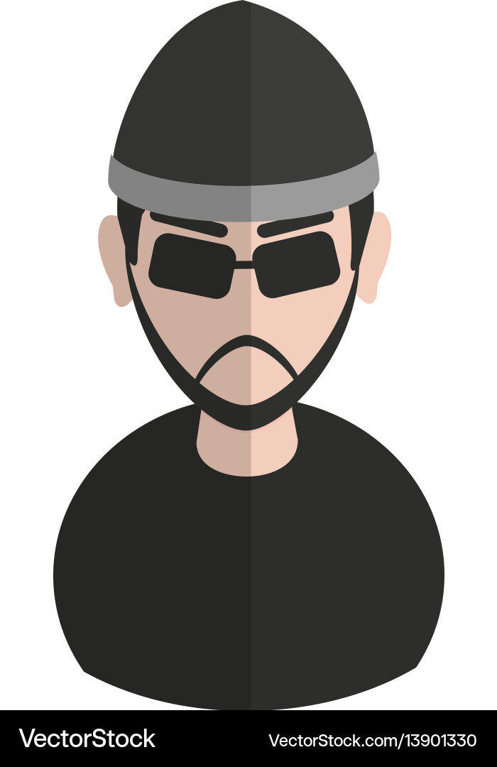 Hacker man icon vector image