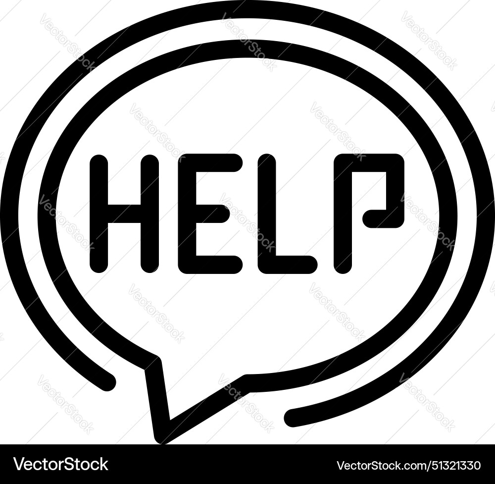 Help desk page icon outline support Help desk page icon outline support Vector Image