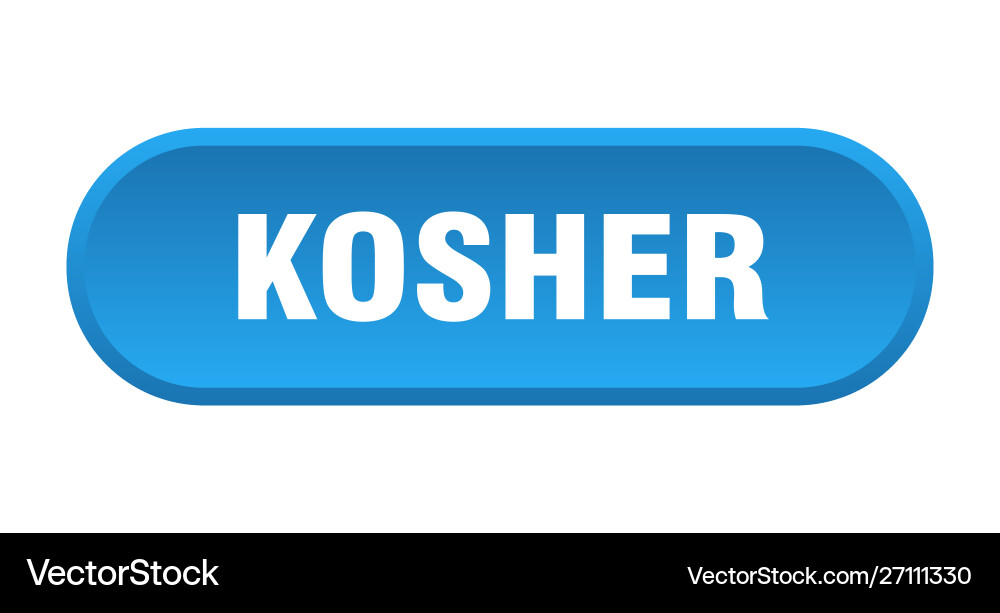 Kosher button rounded blue sign Vector Image