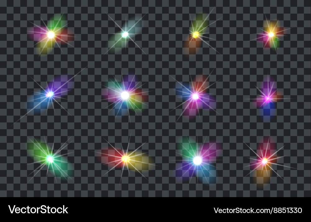 Light effect spotlight with transparent background Vector Image