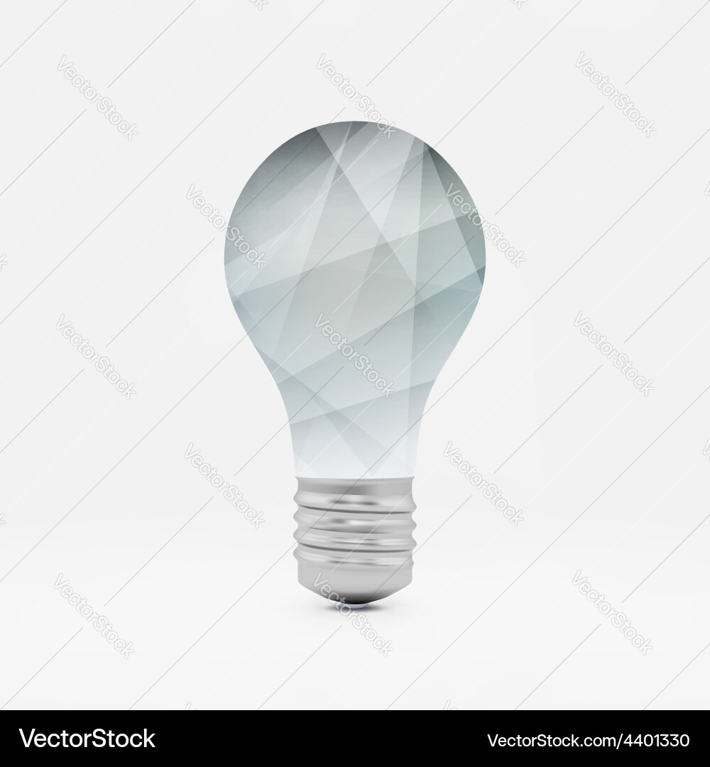 Lightbulb idea symbol 3d can Vector Image