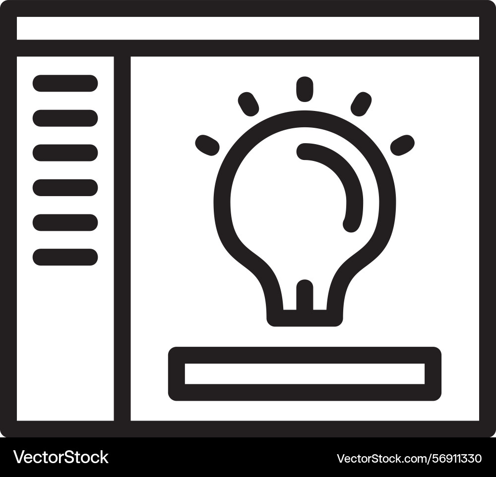 Lightbulb linear style icon design vector image