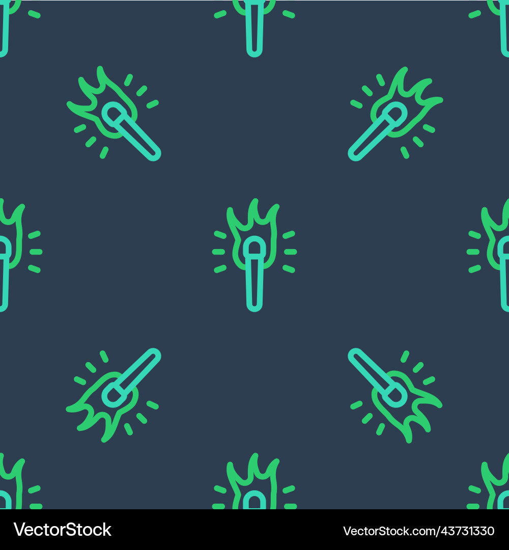 Line torch flame icon isolated seamless pattern Line torch flame icon isolated seamless pattern vector image
