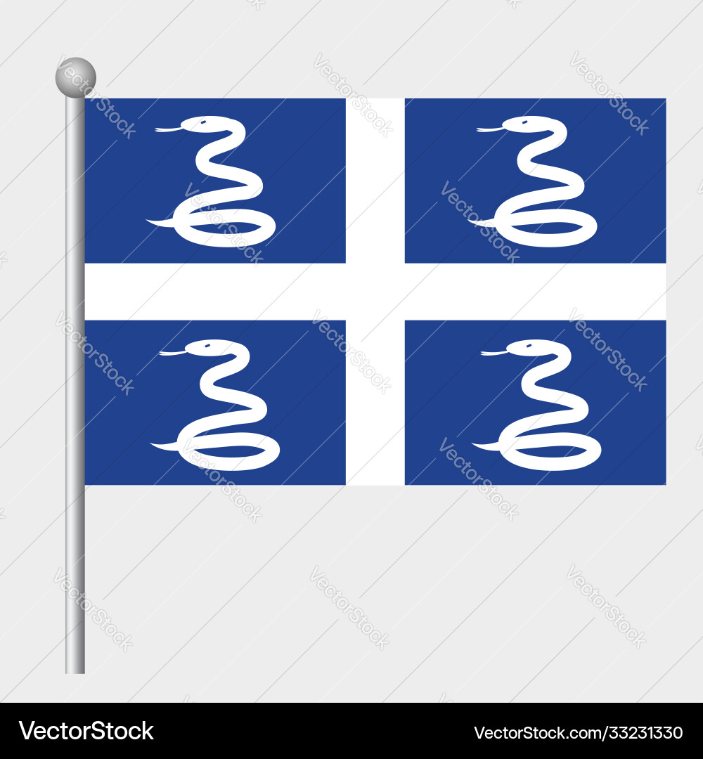 Mantinique flag template background realistic copy Mantinique flag template background realistic copy vector image