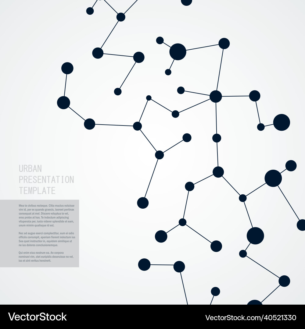 Molecular Connection Network vector image