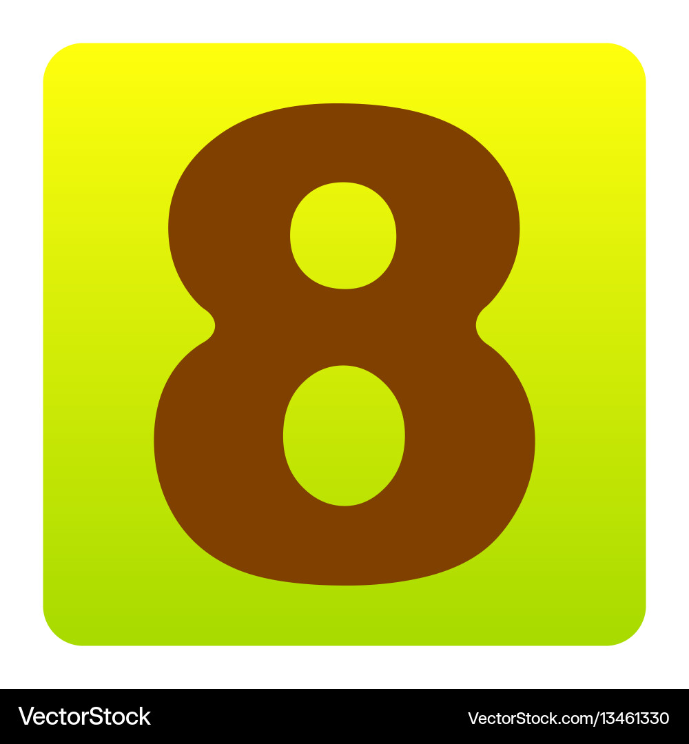 Number 8 sign design template element Number 8 sign design template element Vector Image
