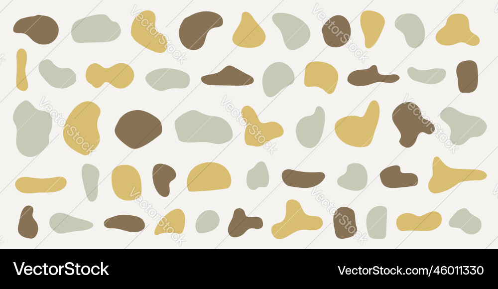 Organic shapes blobs set abstract hand Vector Image