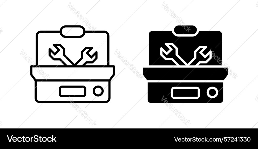 Practical toolbox icon set representing tools Vector Image
