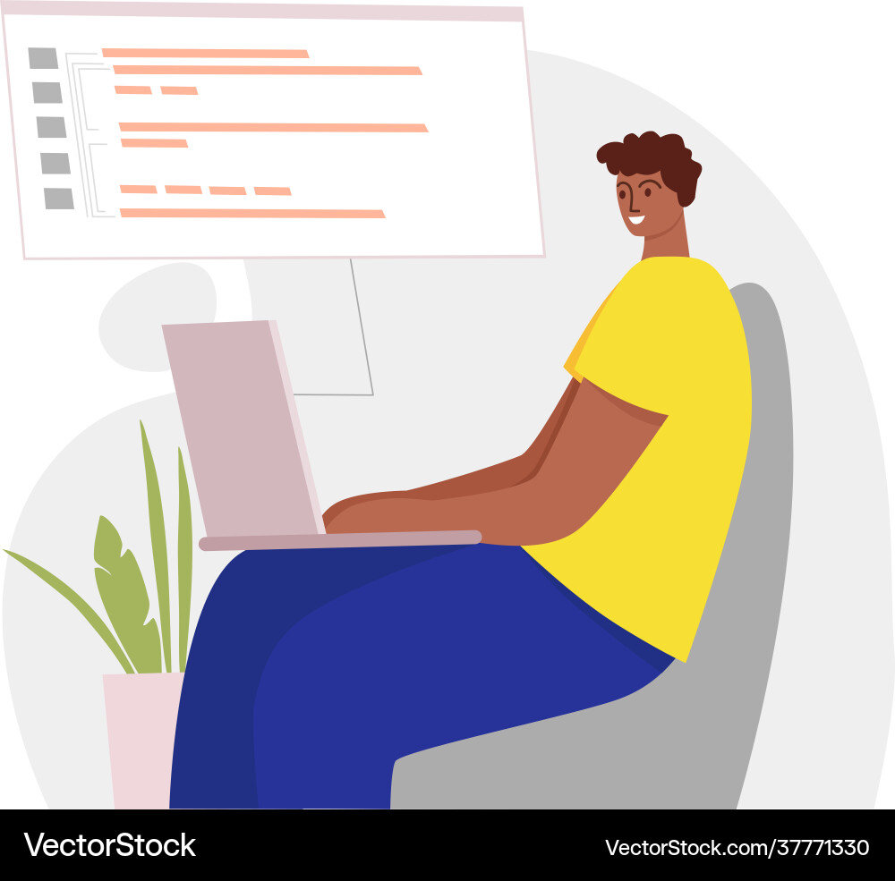 Programmierer arbeiten an Web-Entwicklung Computer Programmierer arbeiten an Web-Entwicklung Computer vektorbild