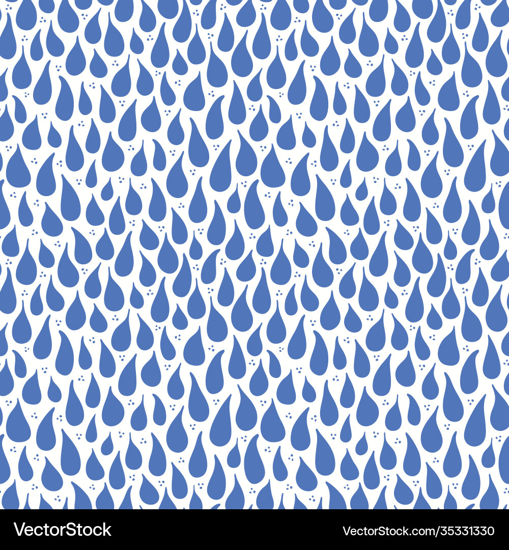 Raindrop pattern design cute weather vector image