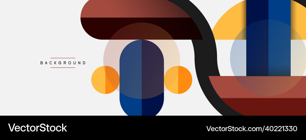 Round geometric shapes lines and circles Vector Image
