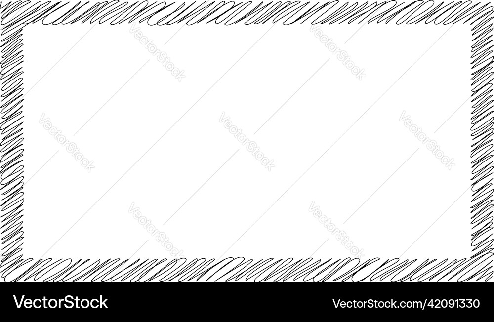 Scribble sketch lines rectangle plane squiggly Scribble sketch lines rectangle plane squiggly vector image