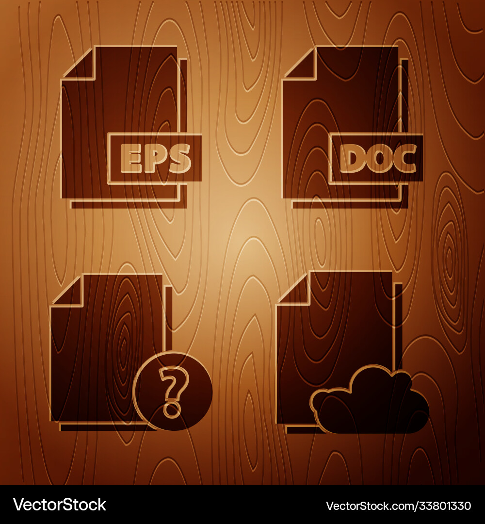 Set cloud storage text document eps file Set cloud storage text document eps file Vector Image