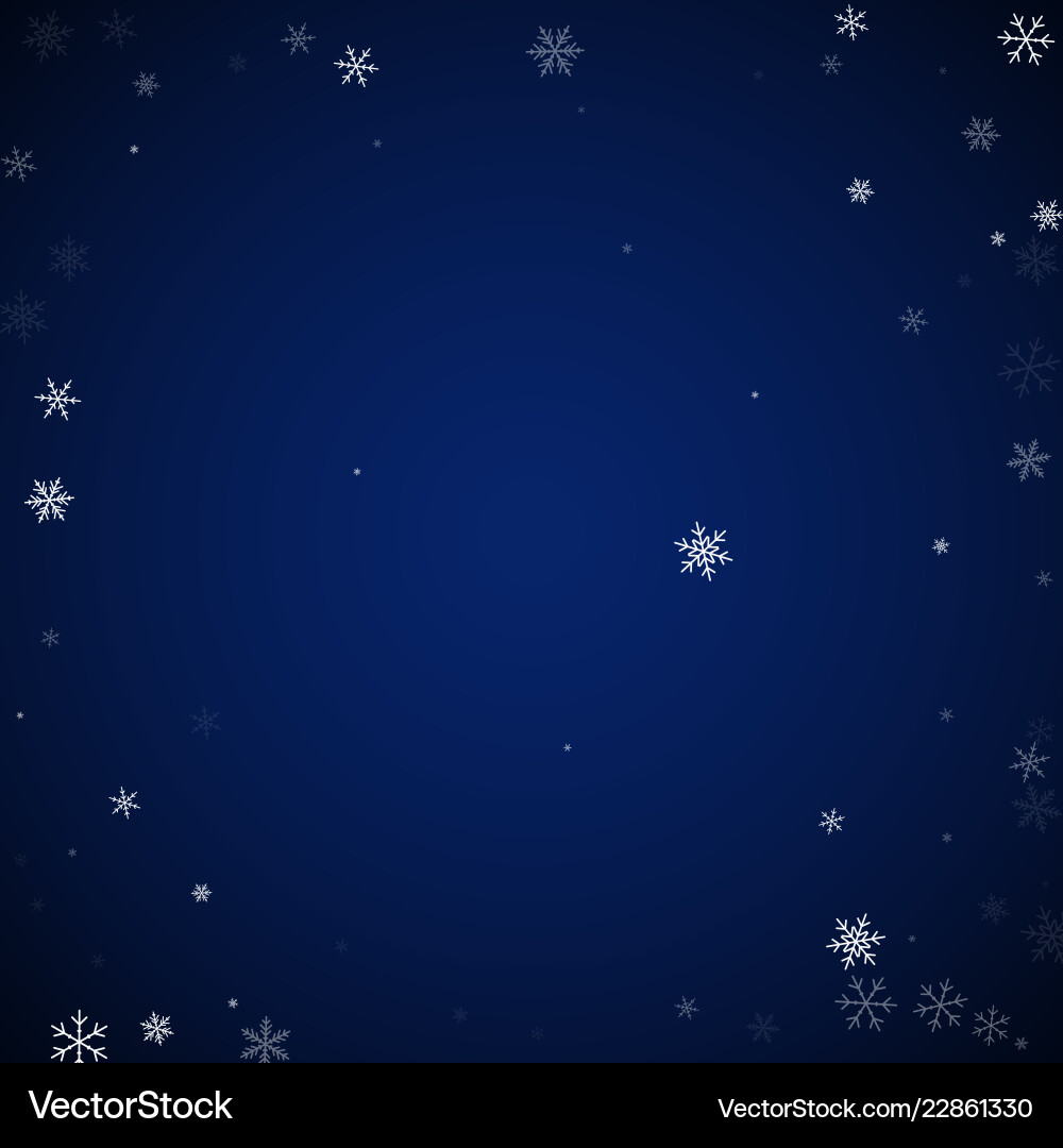Sparse snowfall christmas background subtle flyin Vector Image
