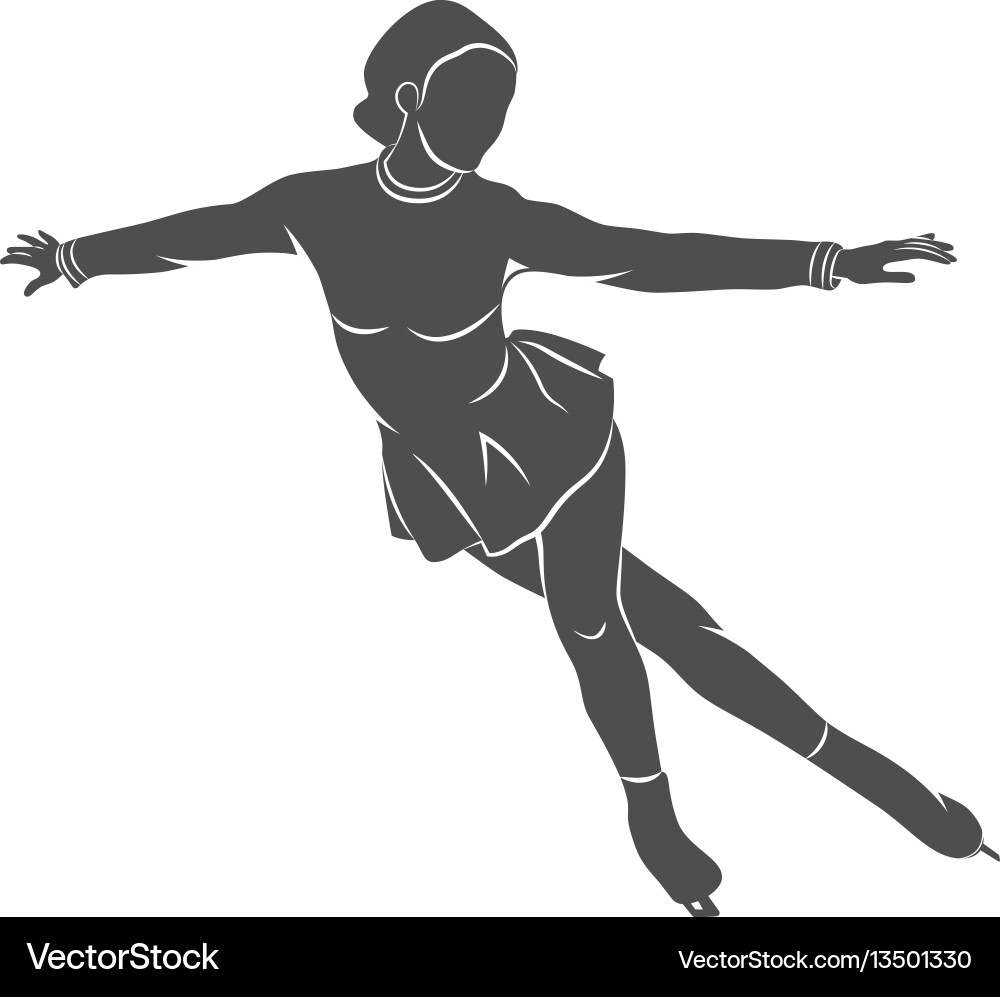 Sport figure skating vector image