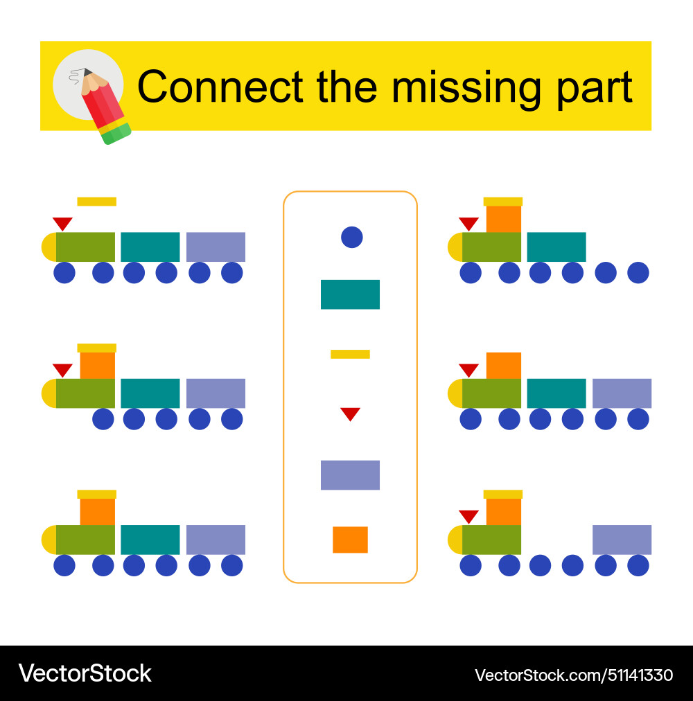 Task for the development of attention and logic Task for the development of attention and logic Vector Image
