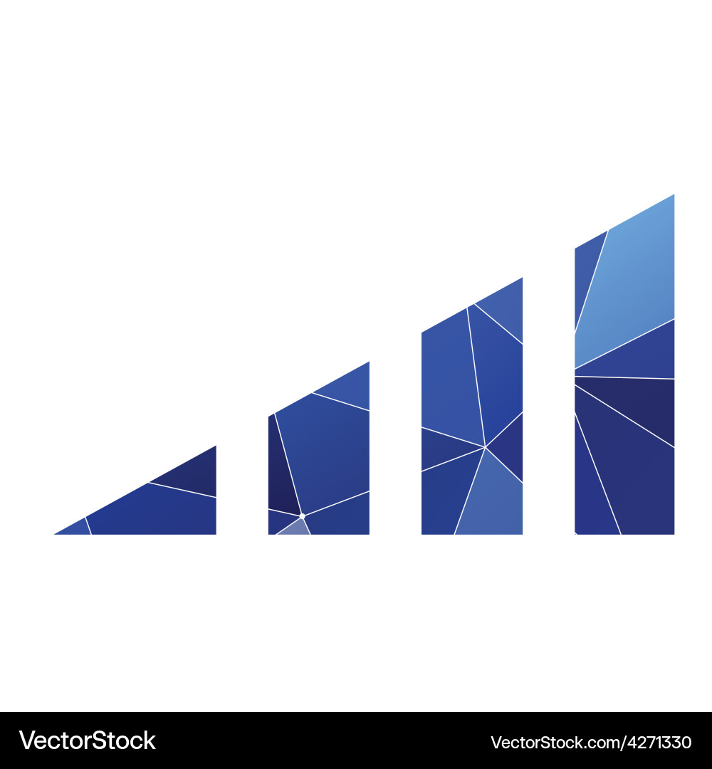 Volume level icon abstract triangle vector image