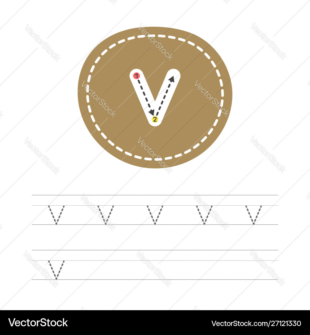 Write a letter v small Write a letter v small vector image