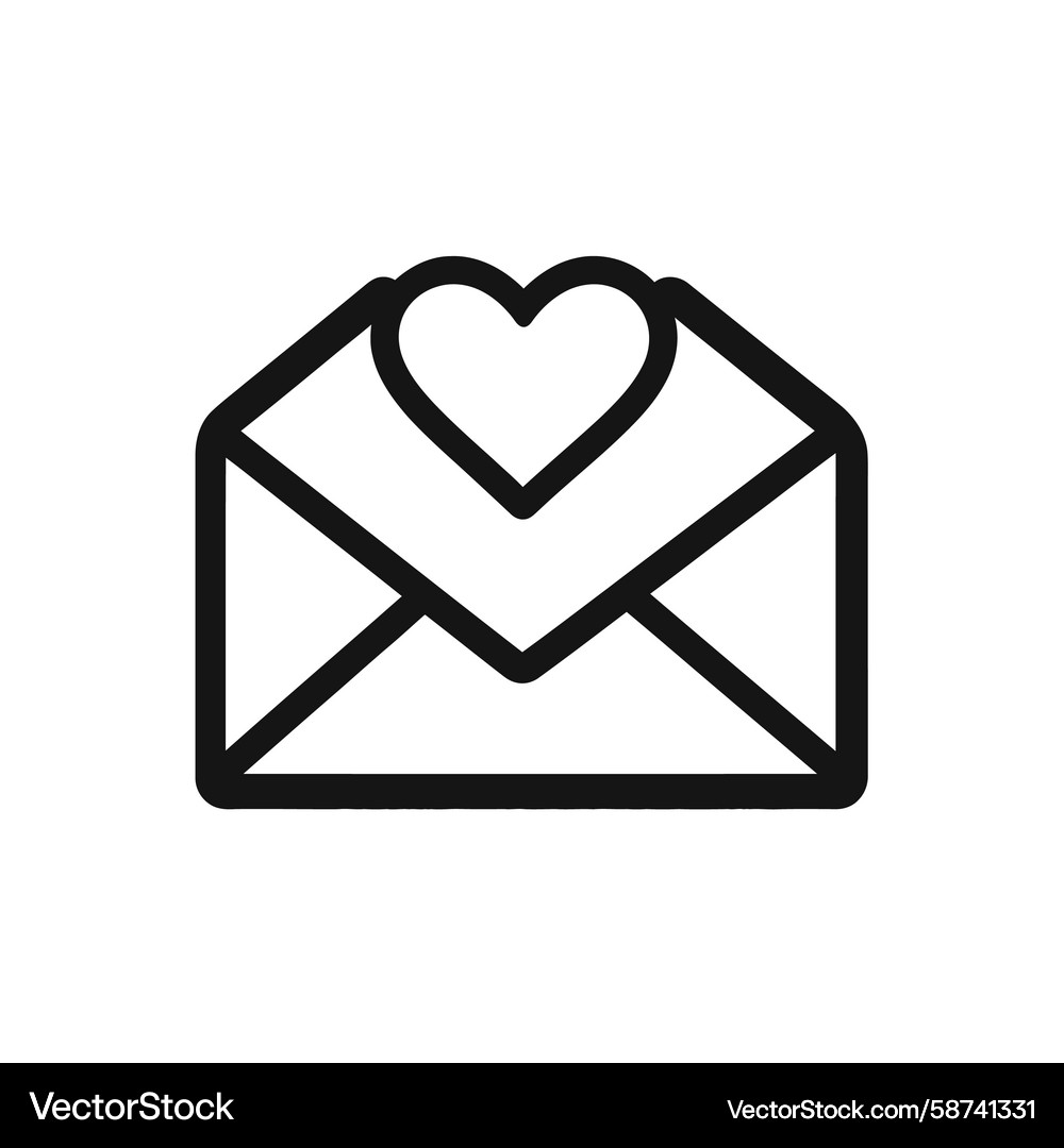 A simple icon shows an opened envelope Vector Image