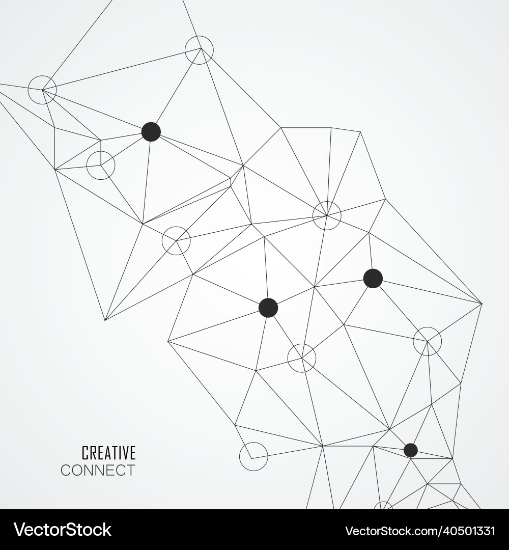Abstract connection structure with dots and lines Abstract connection structure with dots and lines vector image