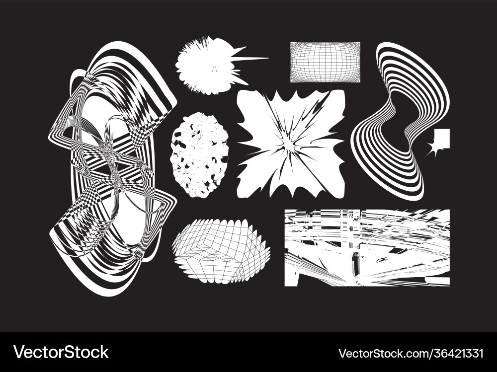 Abstract geometric shapes set transition effect Abstract geometric shapes set transition effect vector image