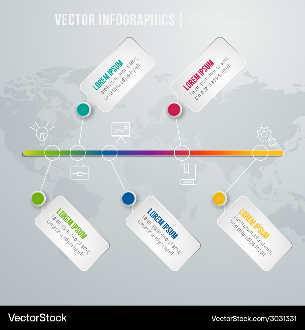 Abstract infographic design workflow layout vector image