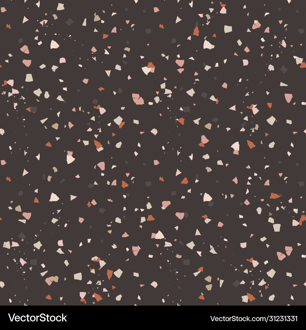Abstract terrazzo seamless pattern vector image