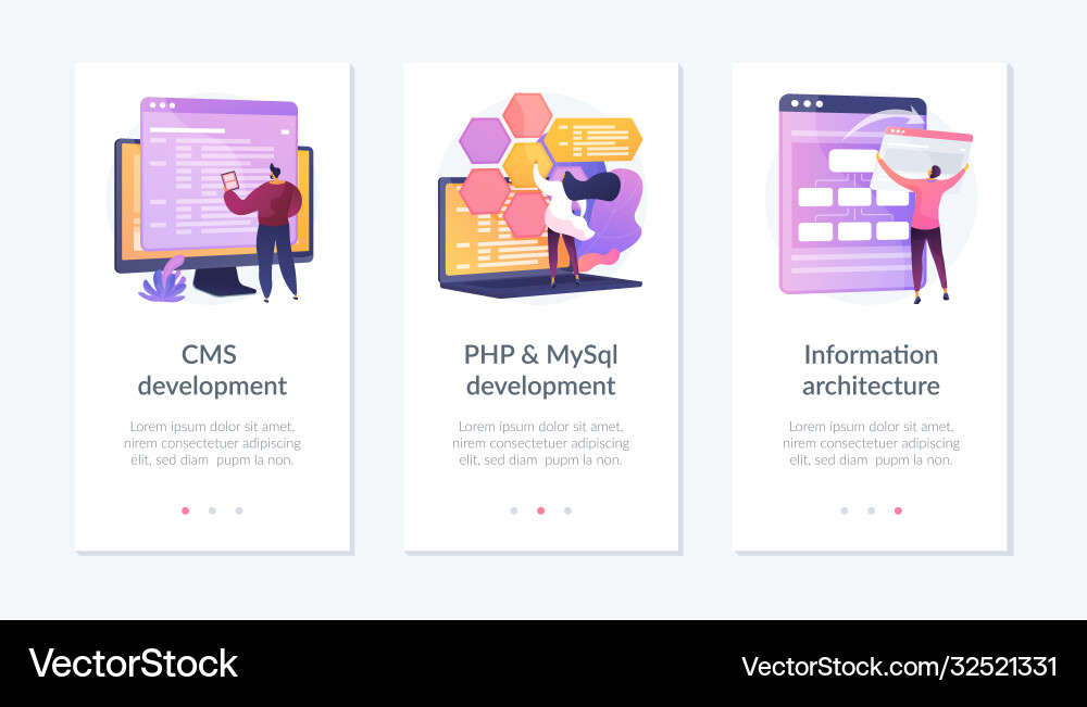 Backend Entwicklungs-App-Schnittstellenvorlage Backend Entwicklungs-App-Schnittstellenvorlage vektorbild