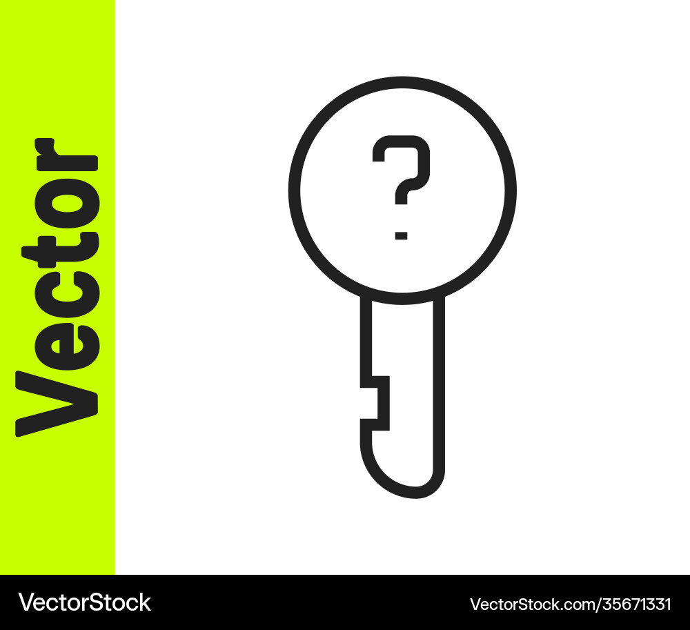 Black line undefined key icon isolated on white Black line undefined key icon isolated on white Vector Image