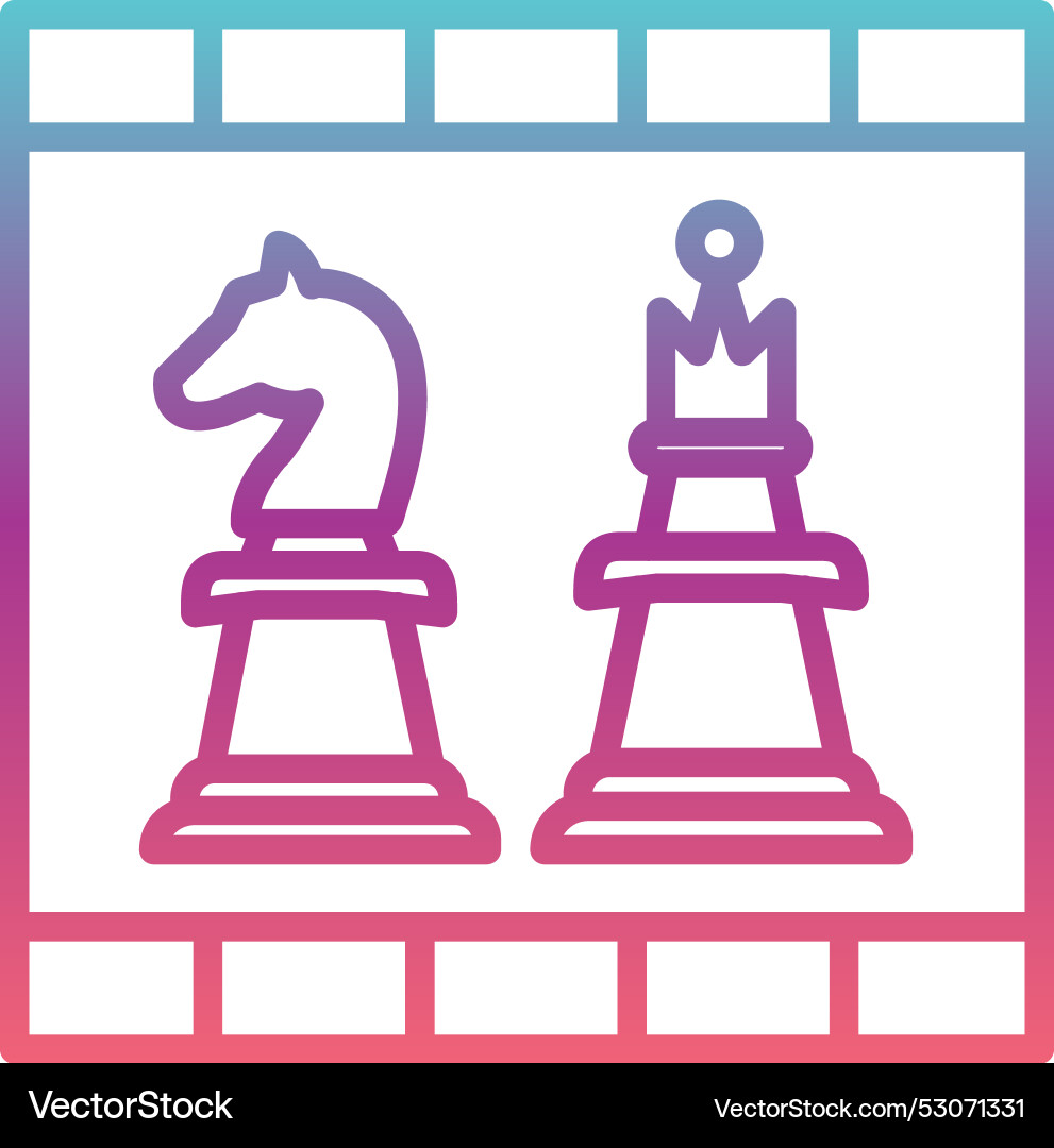 Chess board line gradient design Vector Image