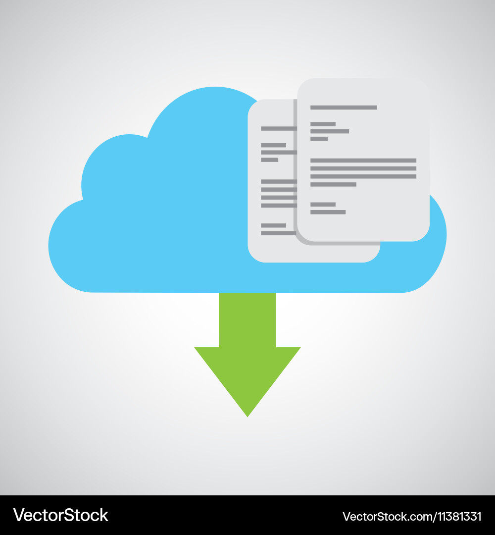 Cloud computing data storage Vector Image