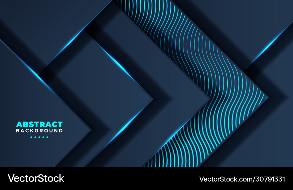 Dark abstract background with blue overlap Vector Image