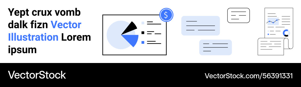 Data analysis and financial report visualization Data analysis and financial report visualization vector image